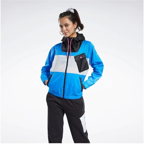 Reebok Workout Ready Meet You There Windbreaker Jacket Womens Sz. Small - Picture 1 of 4